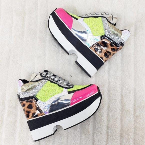 Kitchen Sink Hidden Wedge Platform Low Top Sneakers - Picture 11 of 13